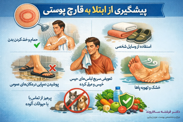 پیشگیری از قارچ پوستی