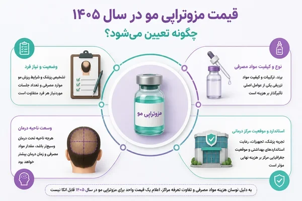 عوامل مؤثر بر تعیین قیمت مزوتراپی مو