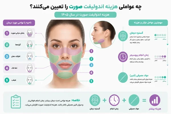 ناحیههای صورت موثر بر هزینه درمان